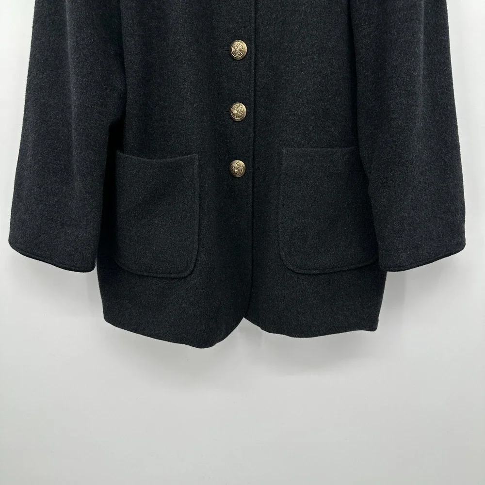 Vintage Albert‎ Nipon Boutique 100% Wool Coat Womens Size 12 Quiet Luxury XL 1X